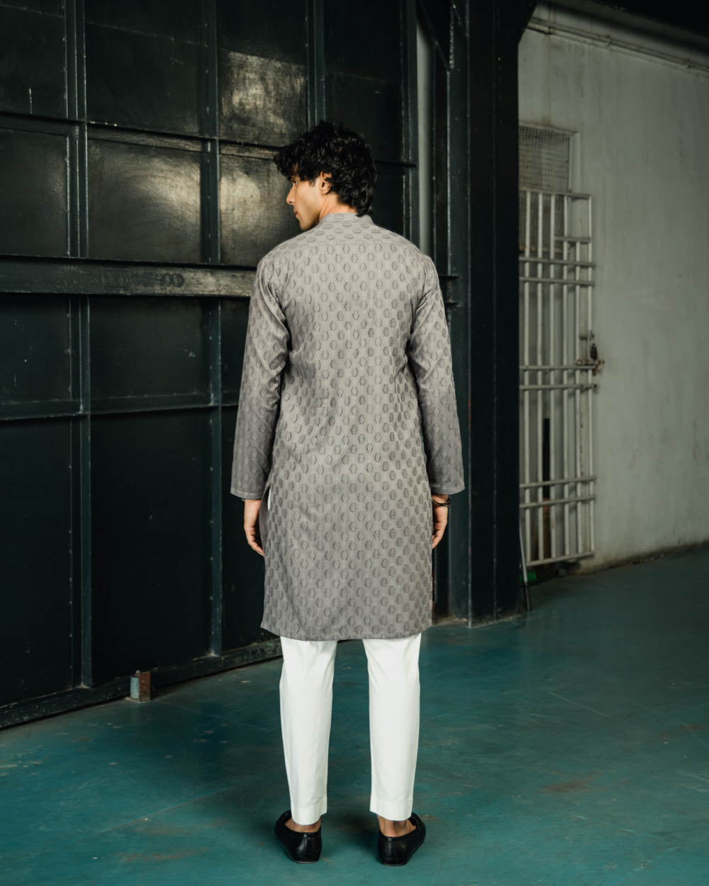 Dyed Jacquard Kurta