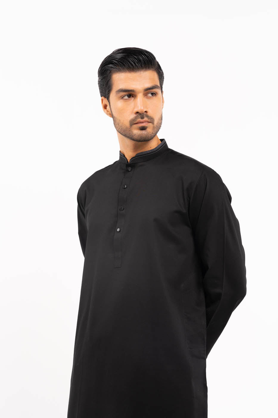 Dyed Embroidered Cotton Kurta