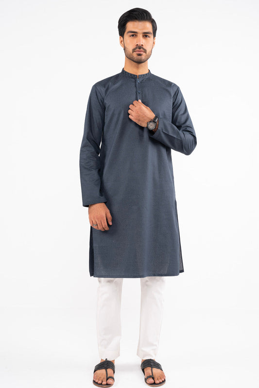 Dyed Embroidered Karandi Kurta