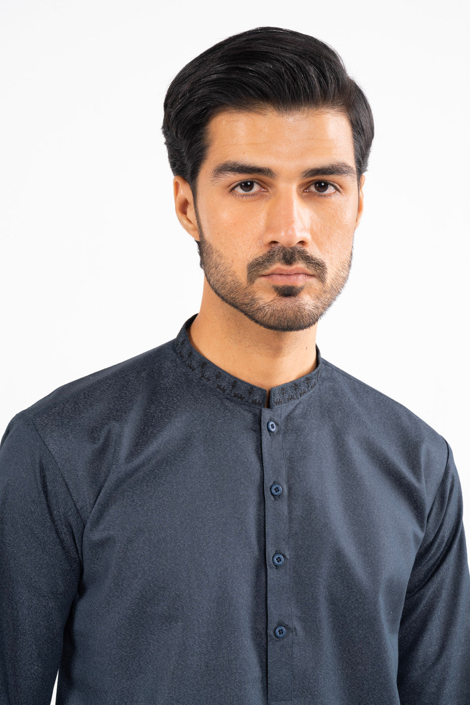 Dyed Embroidered Karandi Kurta