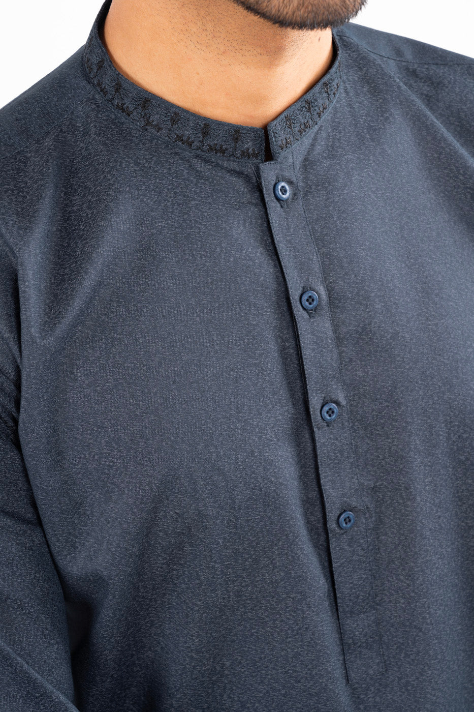 Dyed Embroidered Karandi Kurta