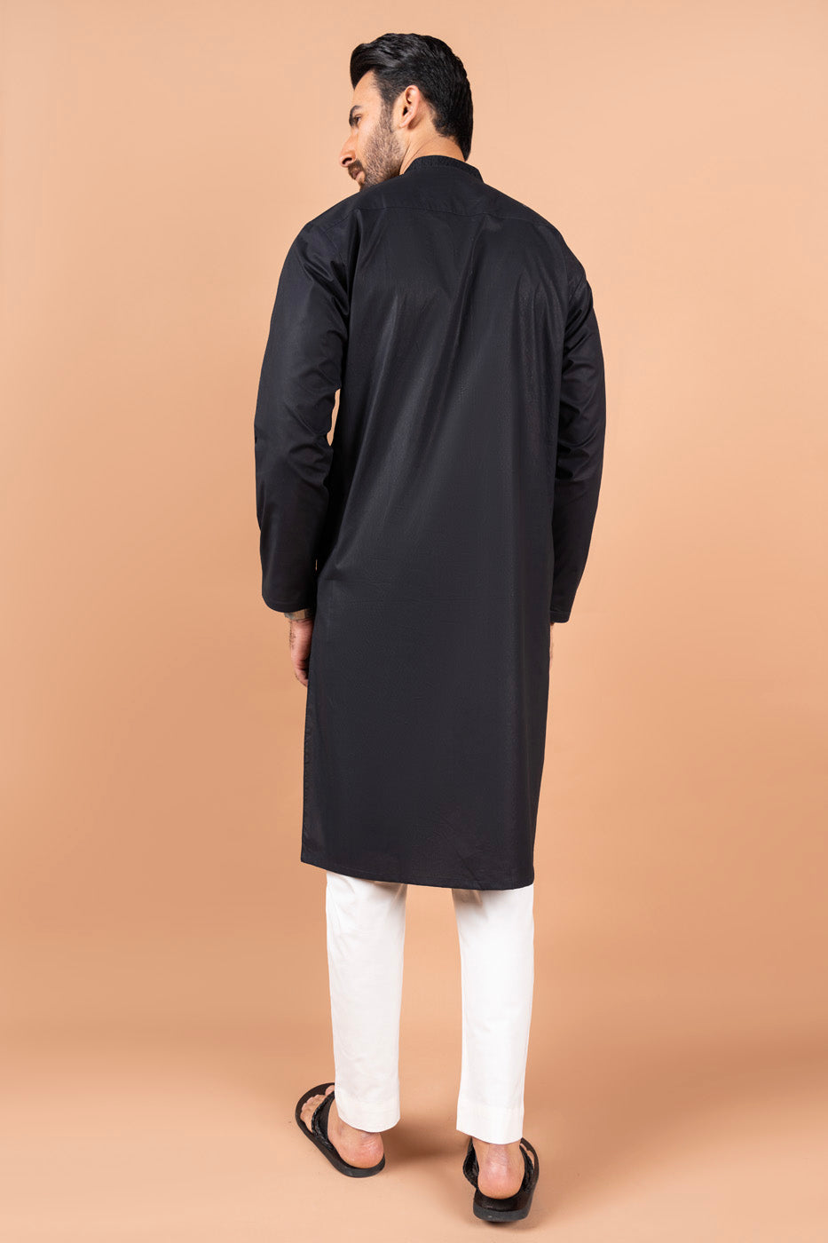 Dyed Embroidered Cotton Kurta