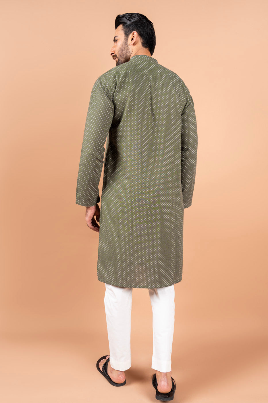 Dyed Jacquard Kurta