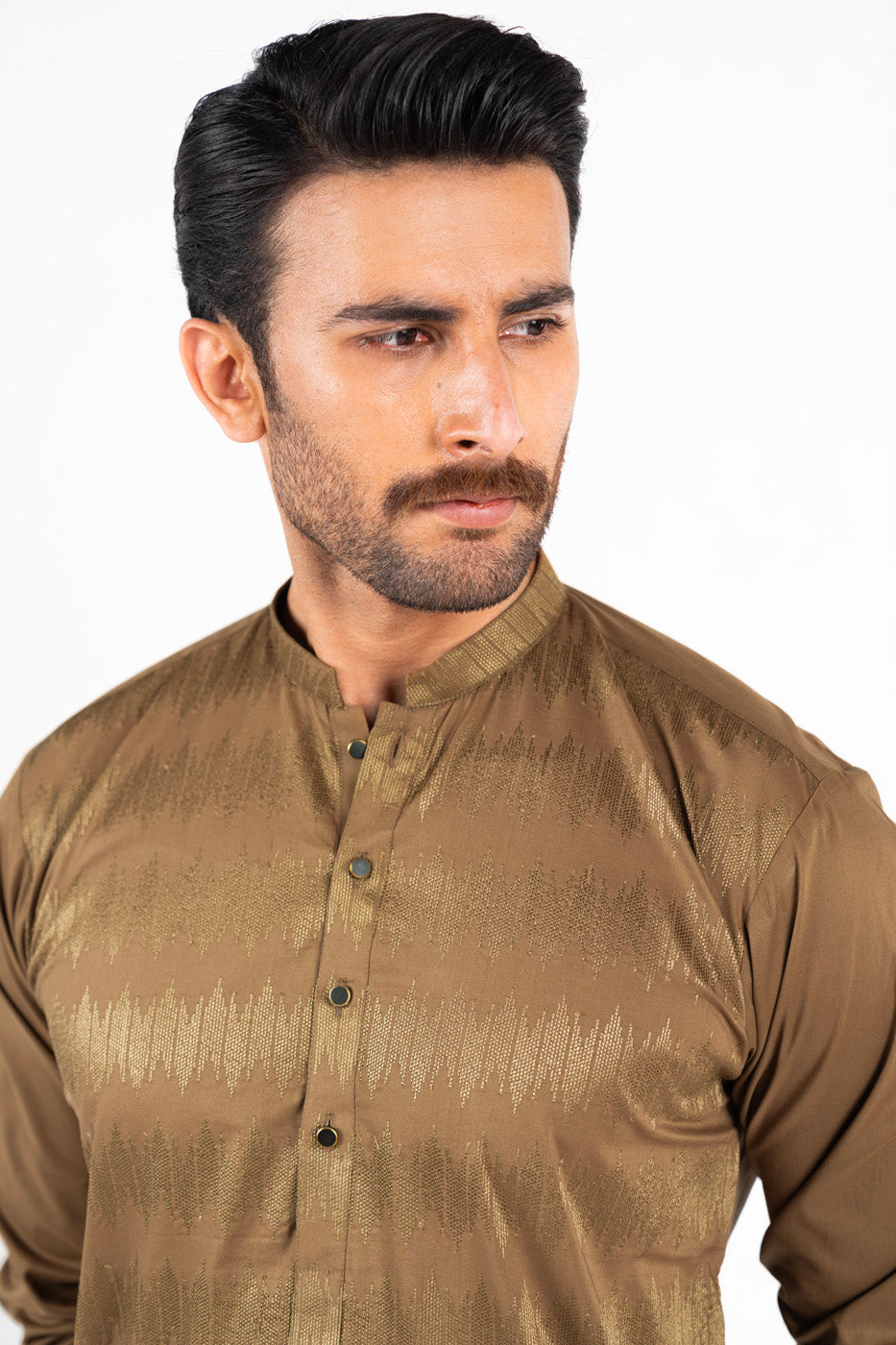 Dyed Embroidered Cambric Kurta