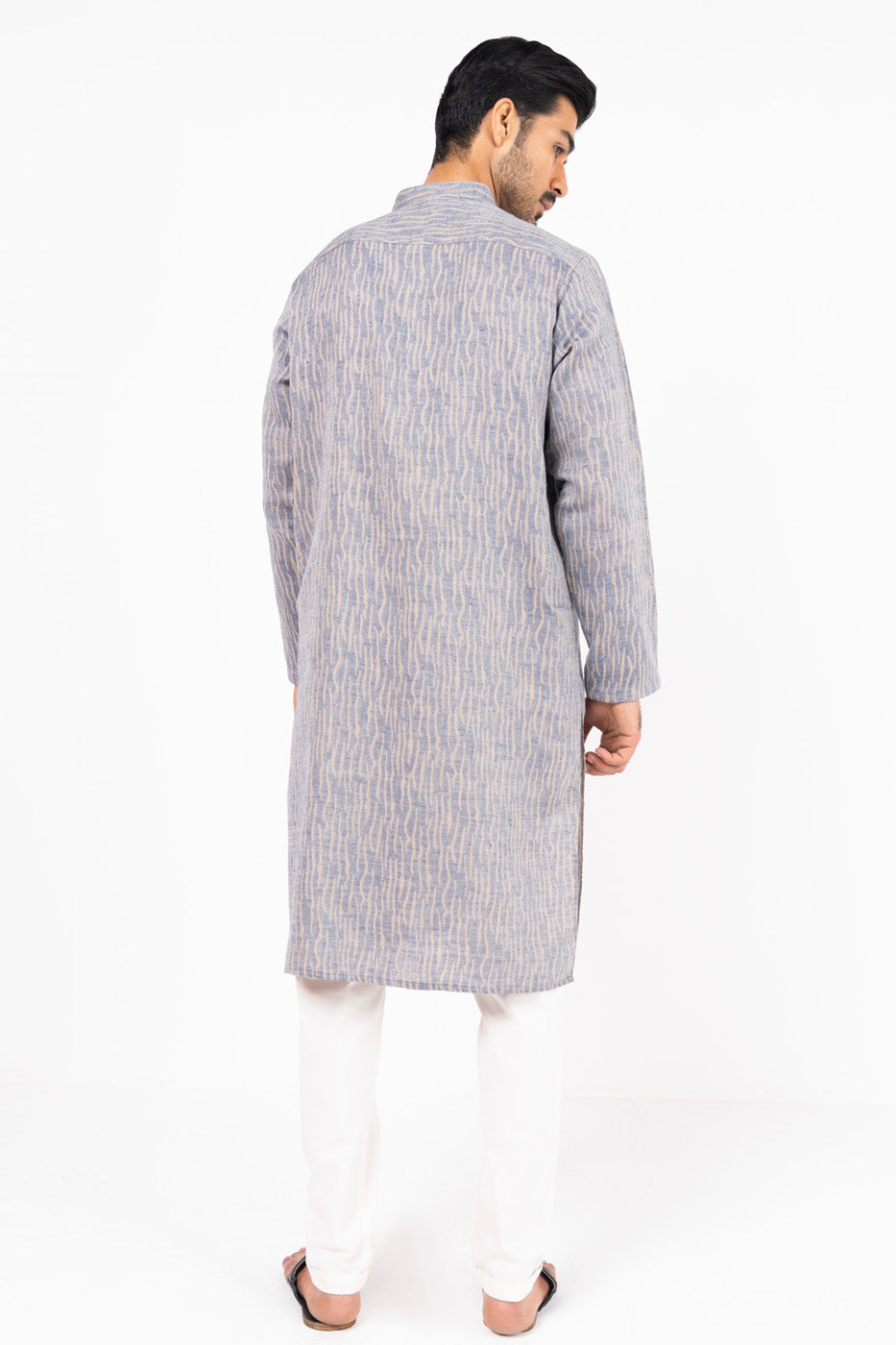 Dyed Embroidered Blended Kurta
