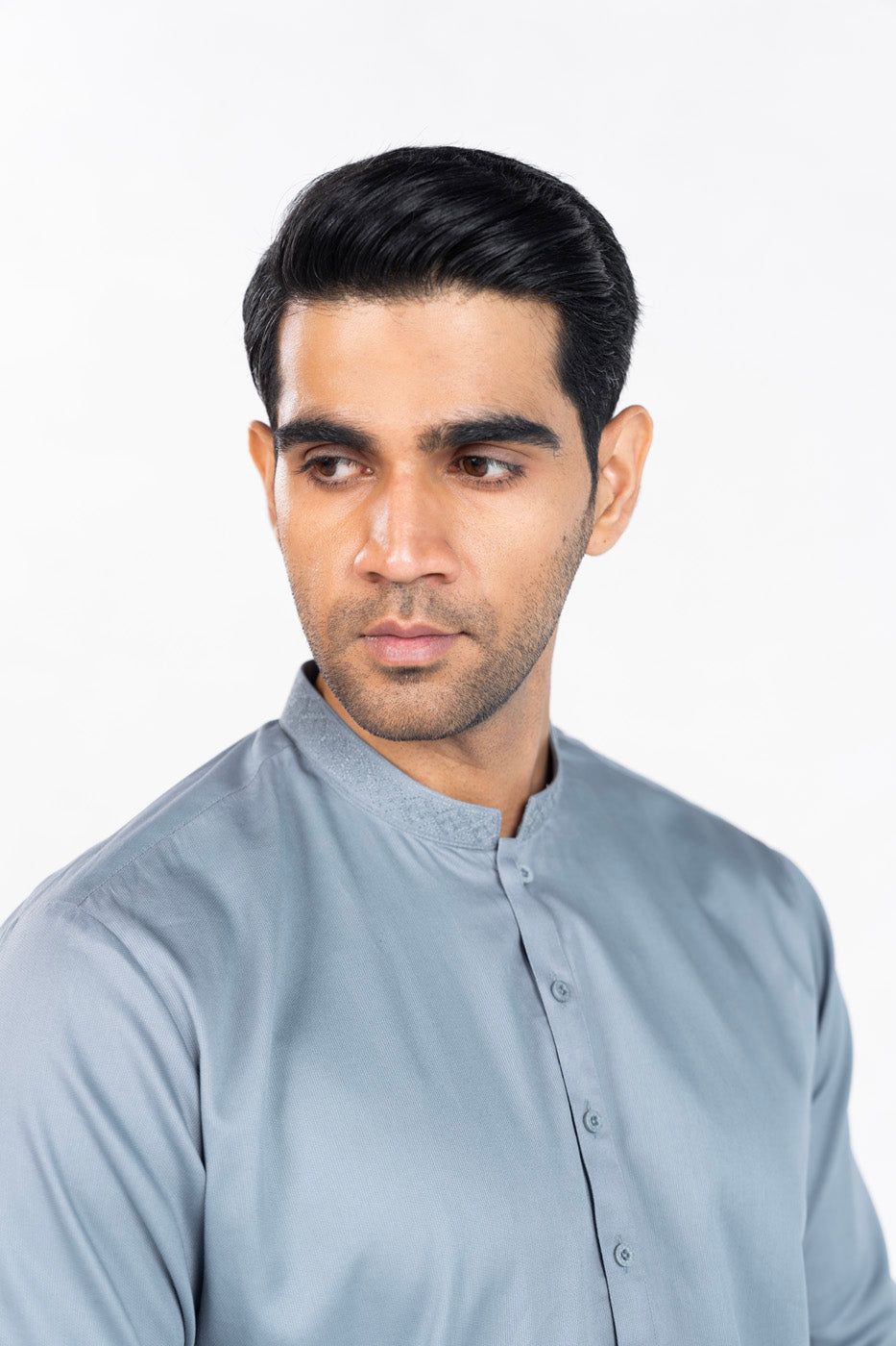 Dyed Embroidered Cotton Kurta