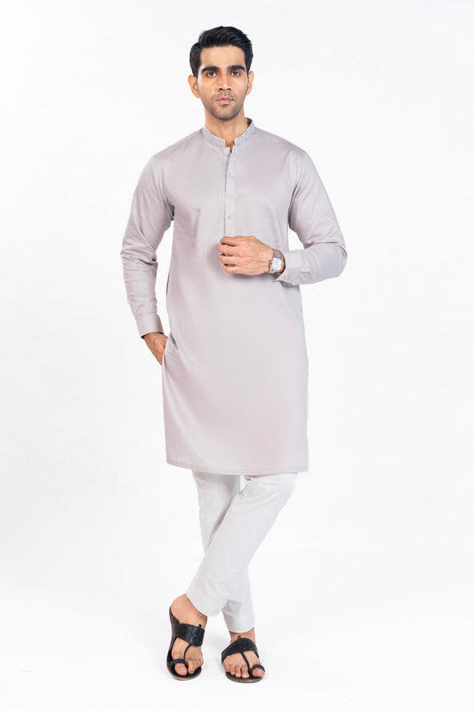 Dyed Embroidered Cotton Kurta
