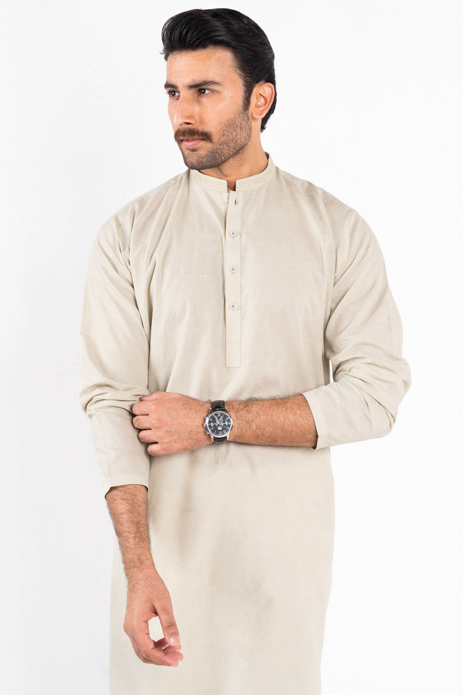 Dyed Embroidered Shamrey Kurta