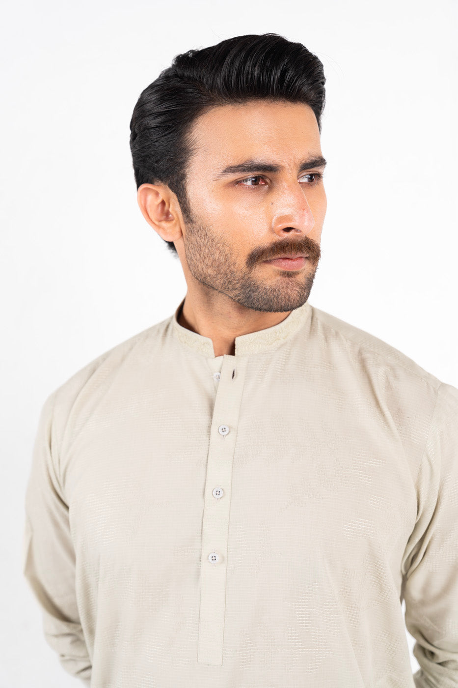 Dyed Embroidered Shamrey Kurta