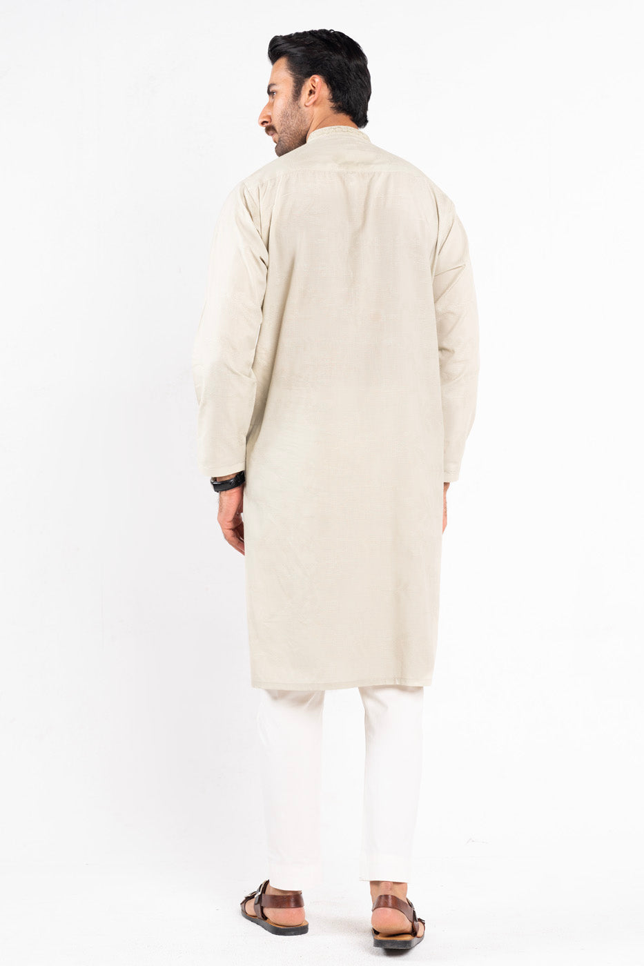 Dyed Embroidered Shamrey Kurta