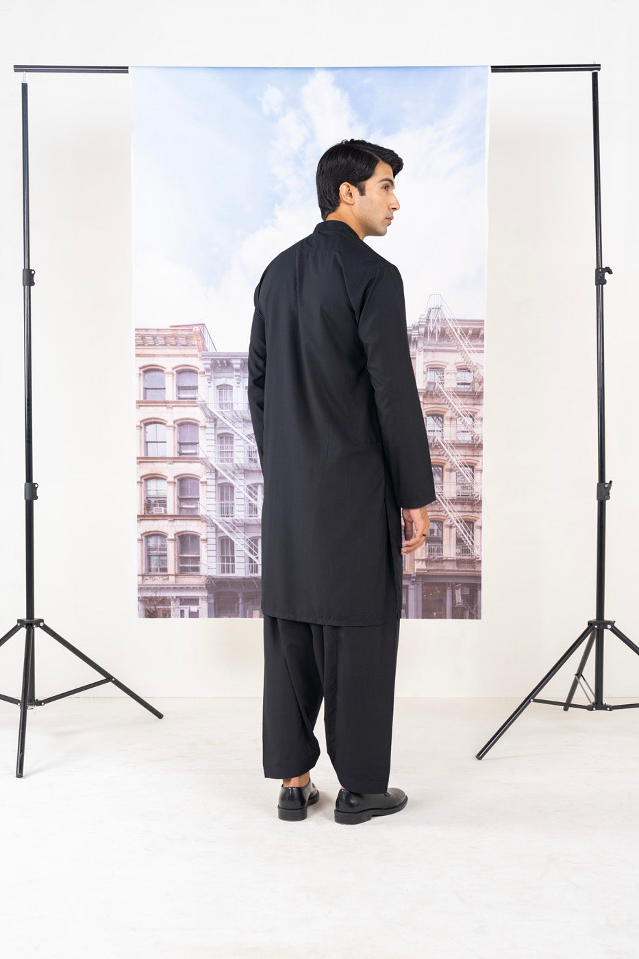 Dyed Embroidered Blended Kurta Shalwar