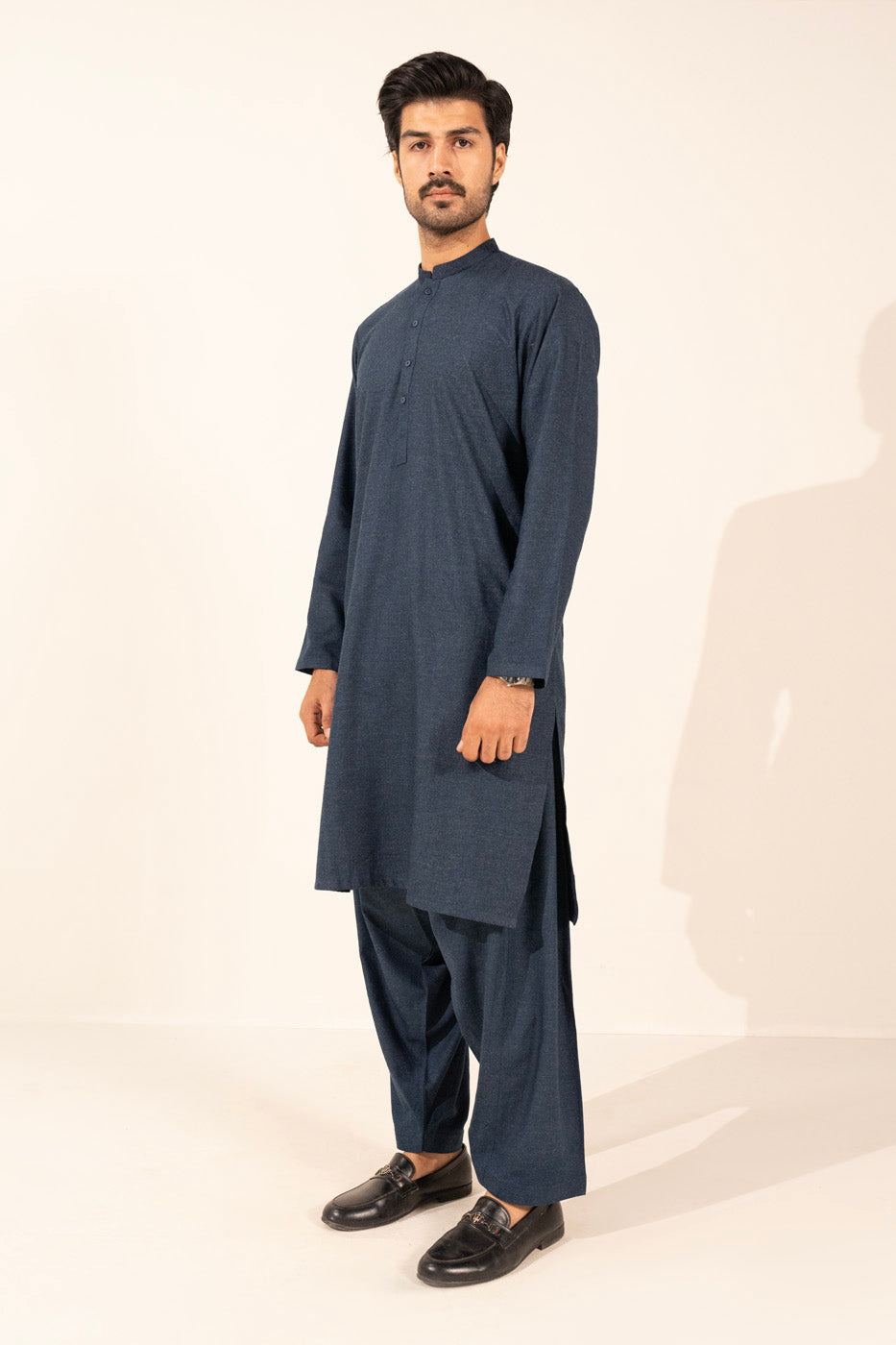 Dyed Wool Blended Kurta Shalwar