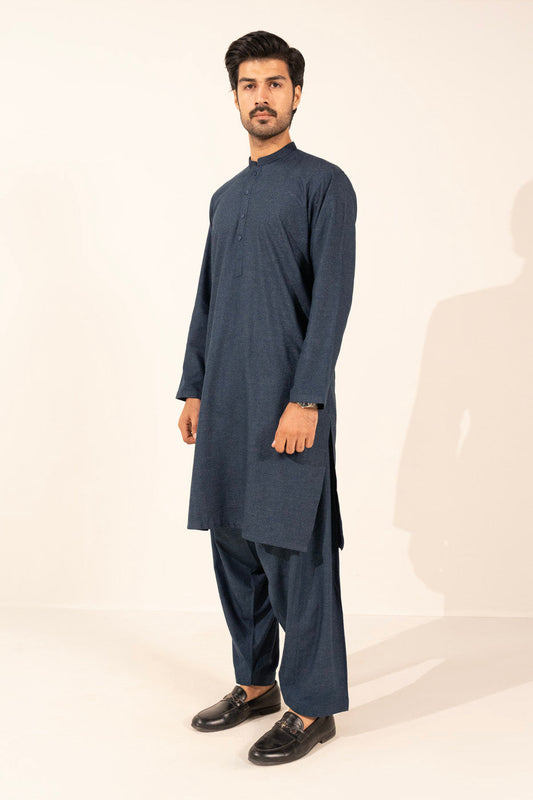 Dyed Wool Blended Kurta Shalwar