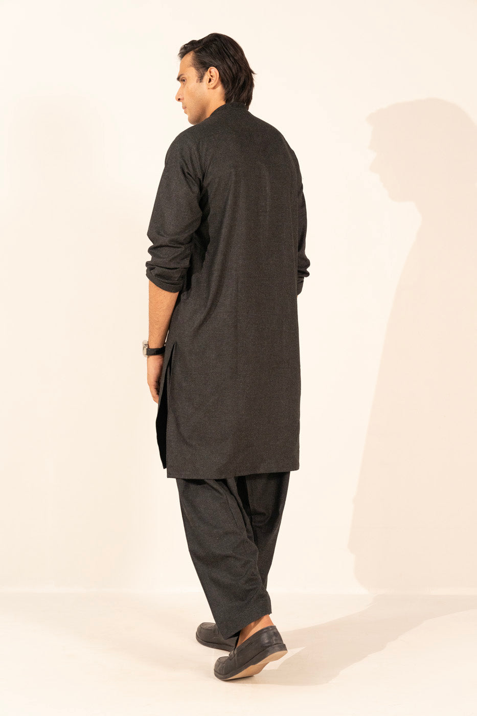 Dyed Wool Blended Kurta Shalwar
