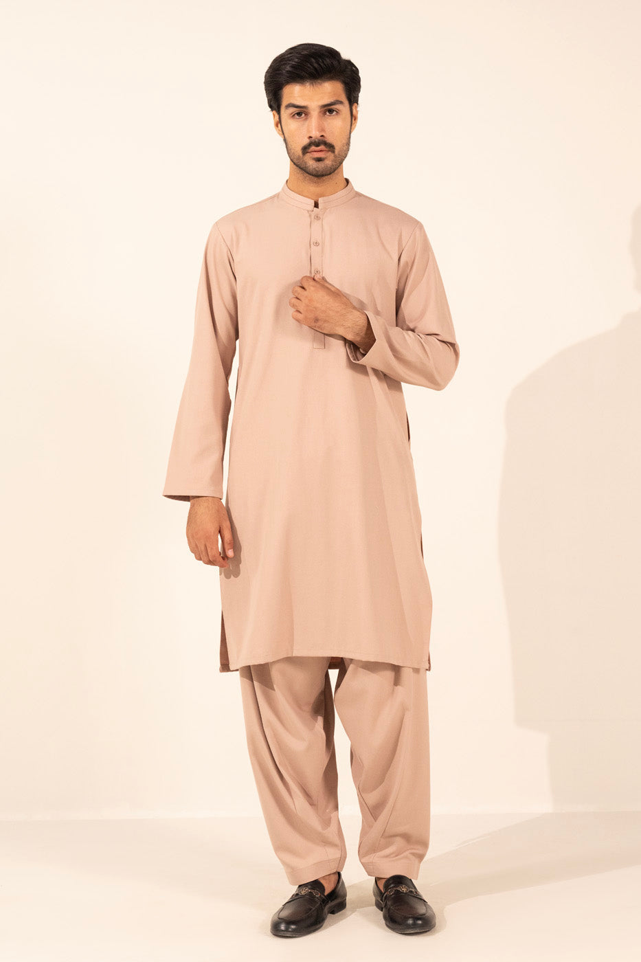 Dyed Embroidered Shahsawar Shalwar Kameez