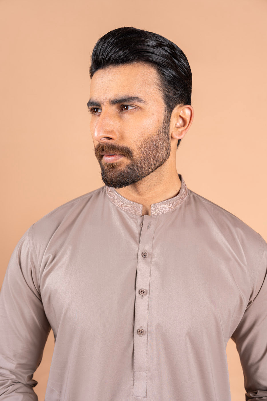 Dyed Embroidered Cotton Shalwar Kameez