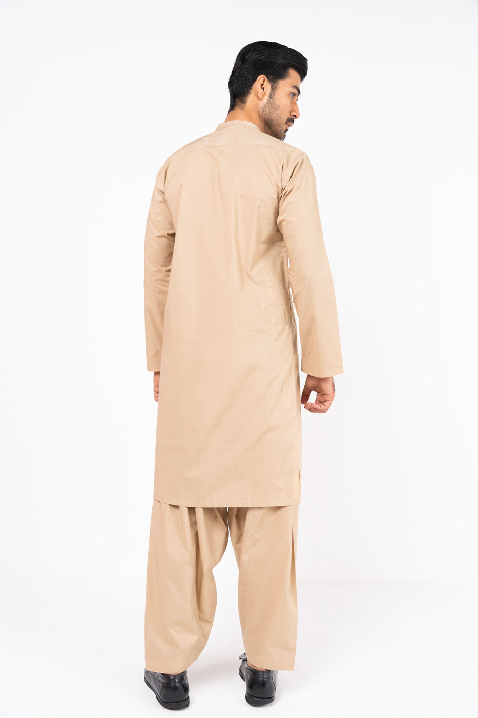 Dyed Embroidered Cotton Shalwar Kameez