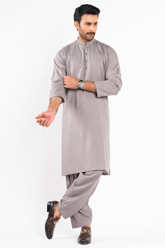 Dyed Embroidered Blended Shalwar Kameez