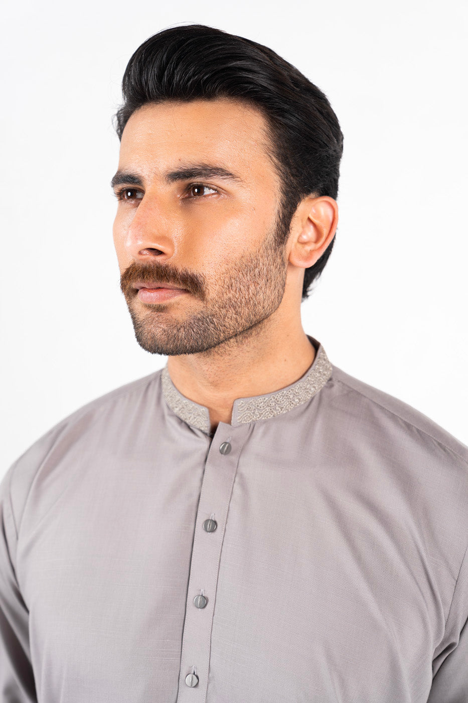 Dyed Embroidered Blended Shalwar Kameez
