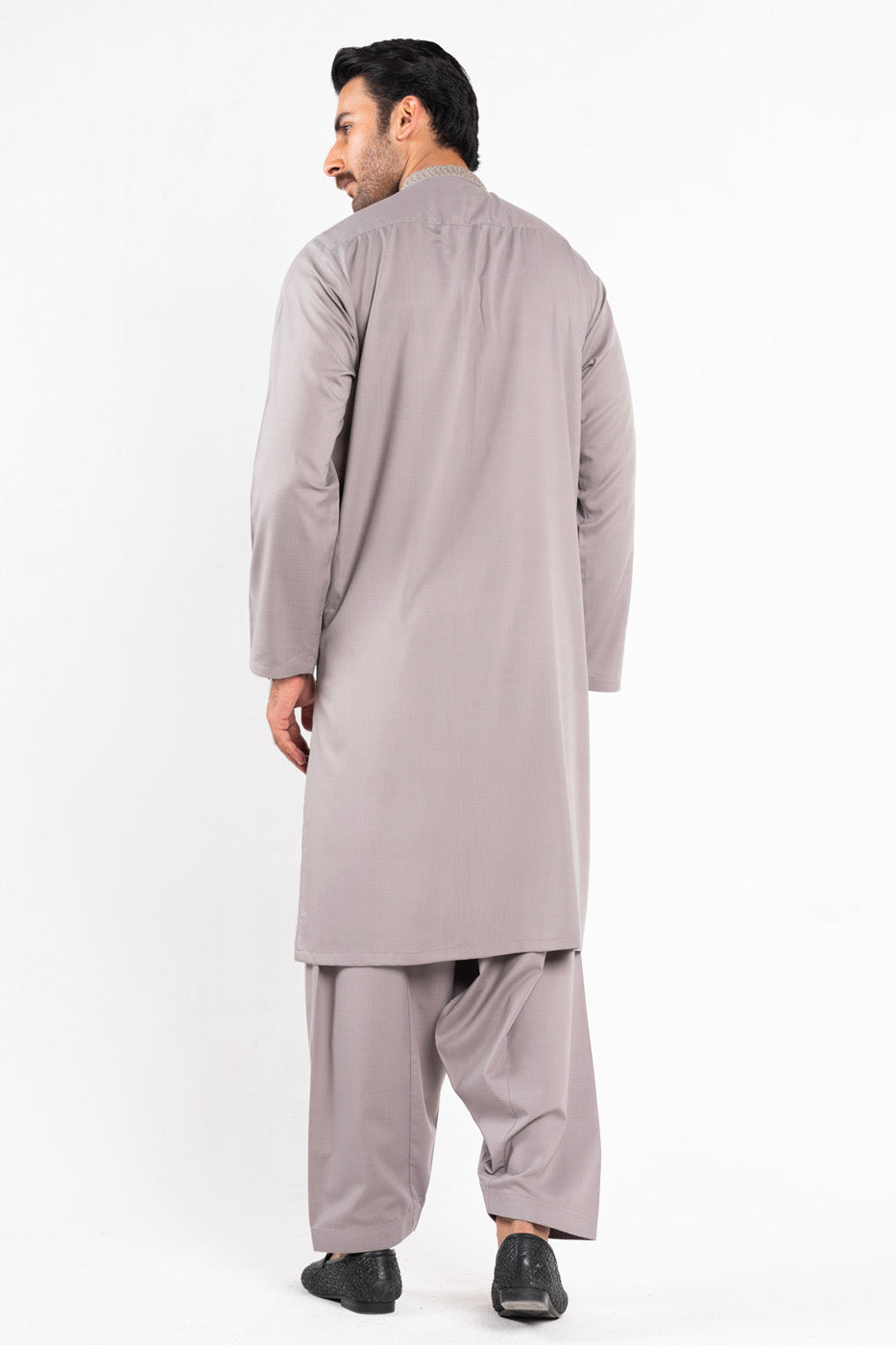 Dyed Embroidered Blended Shalwar Kameez
