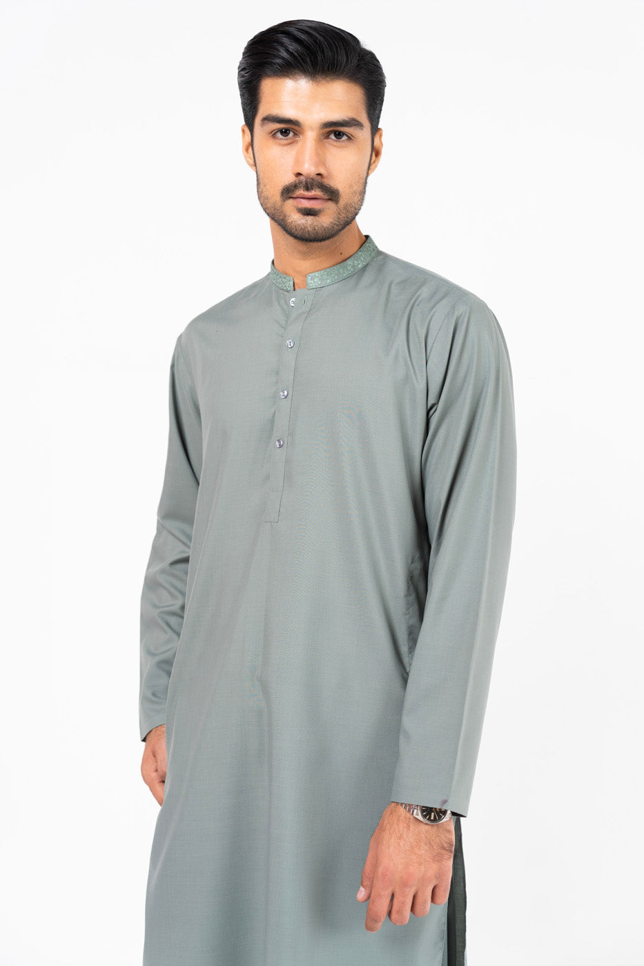 Dyed Embroidered Blended Shalwar Kameez