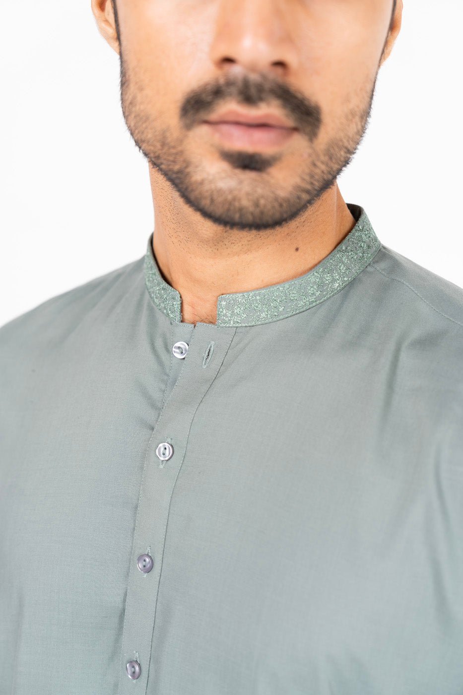 Dyed Embroidered Blended Shalwar Kameez