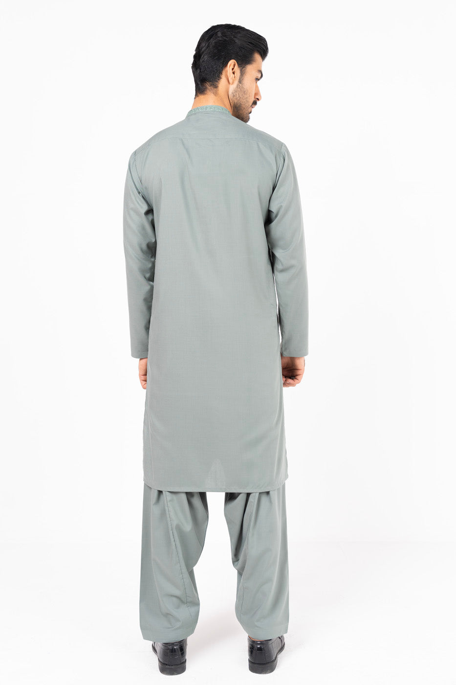 Dyed Embroidered Blended Shalwar Kameez