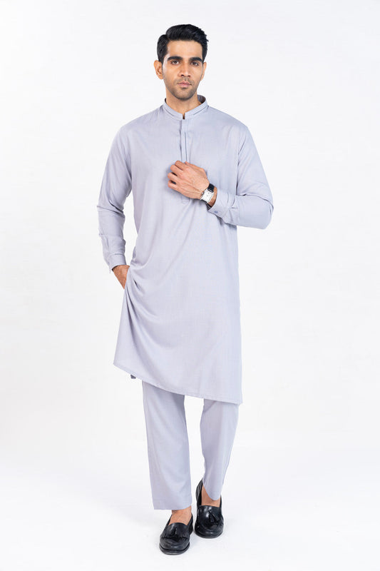 Dyed Blended Kurta Trouser