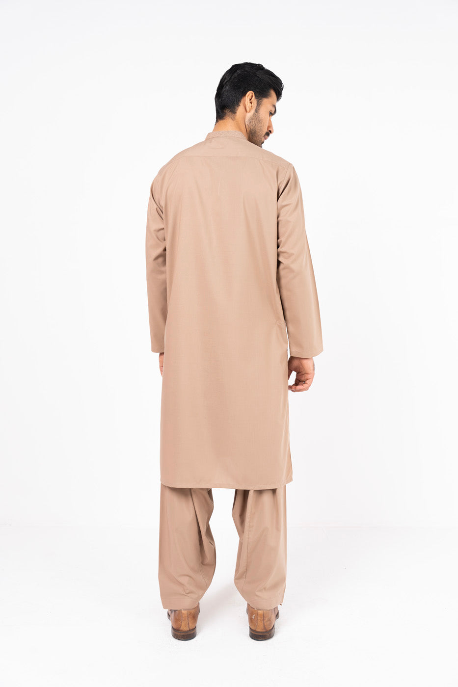 Dyed Embroidered Blended Shalwar Kameez