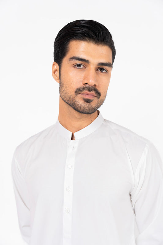 Dyed Blended Kurta Trouser