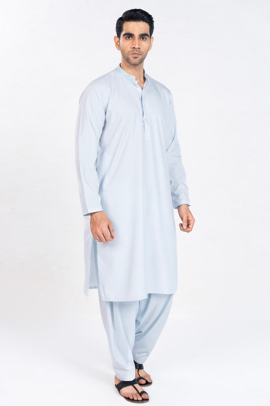 Dyed Embroidered Blended Shalwar Kameez