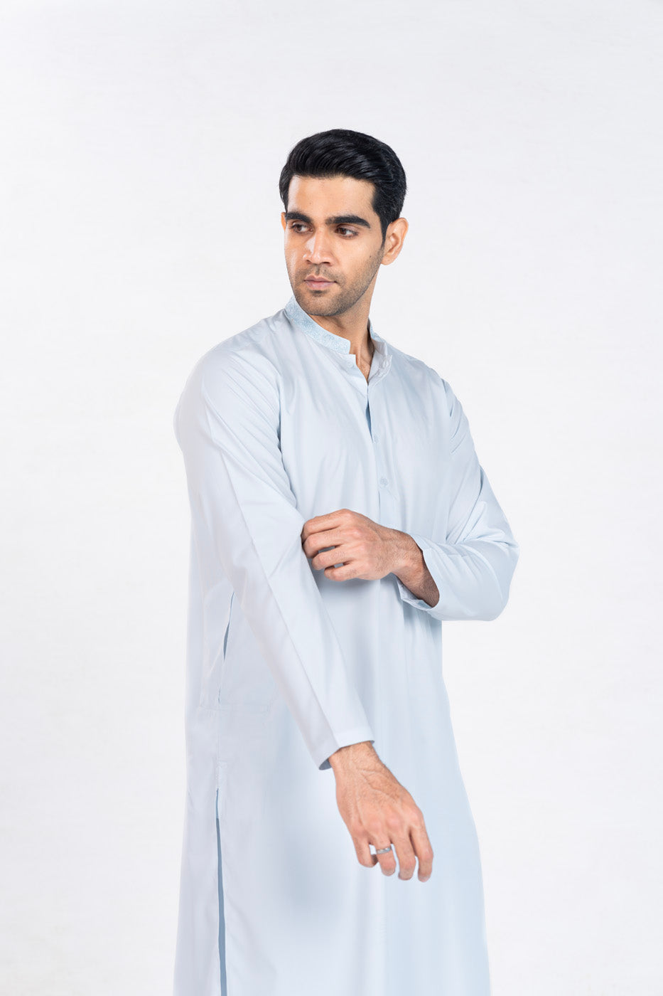 Dyed Embroidered Blended Shalwar Kameez