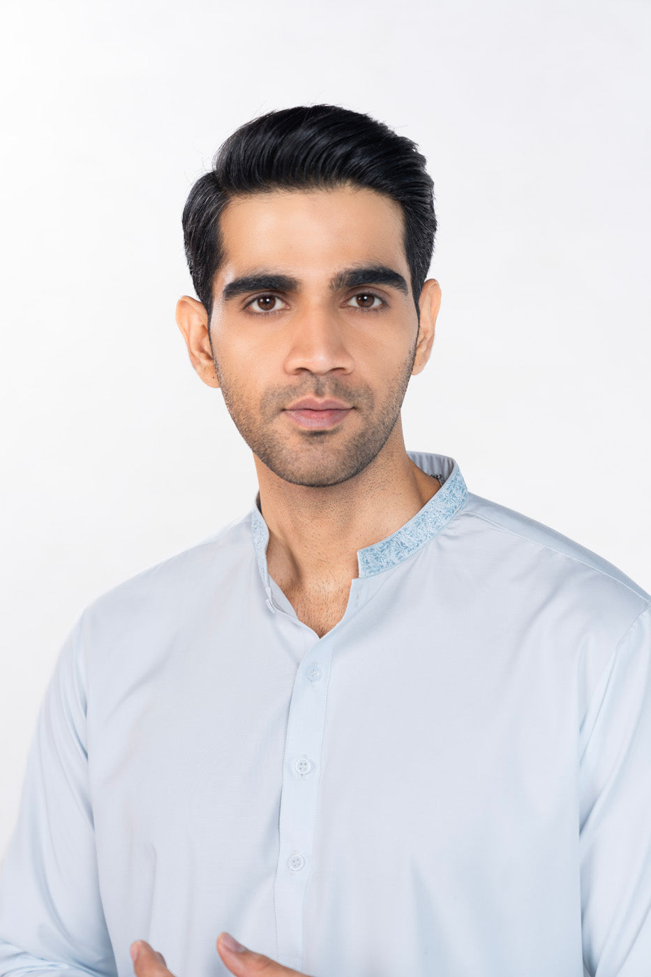 Dyed Embroidered Blended Shalwar Kameez
