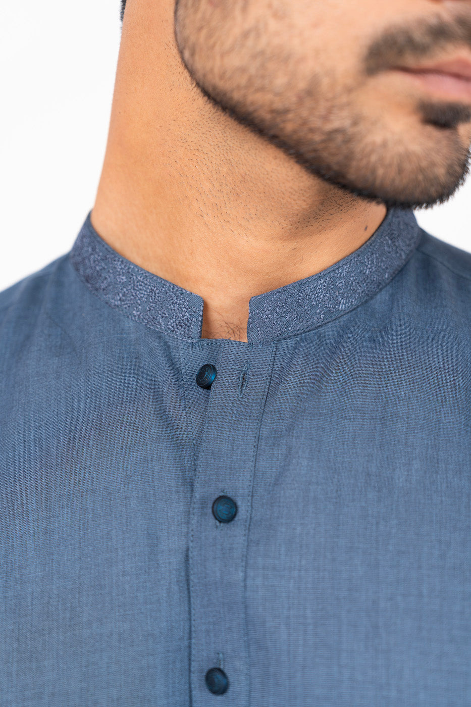 Dyed Embroidered Blended Shalwar Kameez
