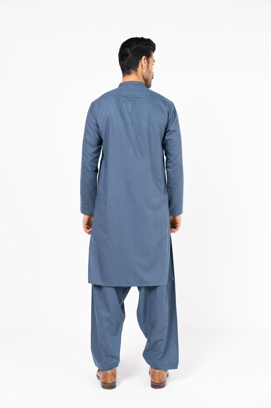 Dyed Embroidered Blended Shalwar Kameez