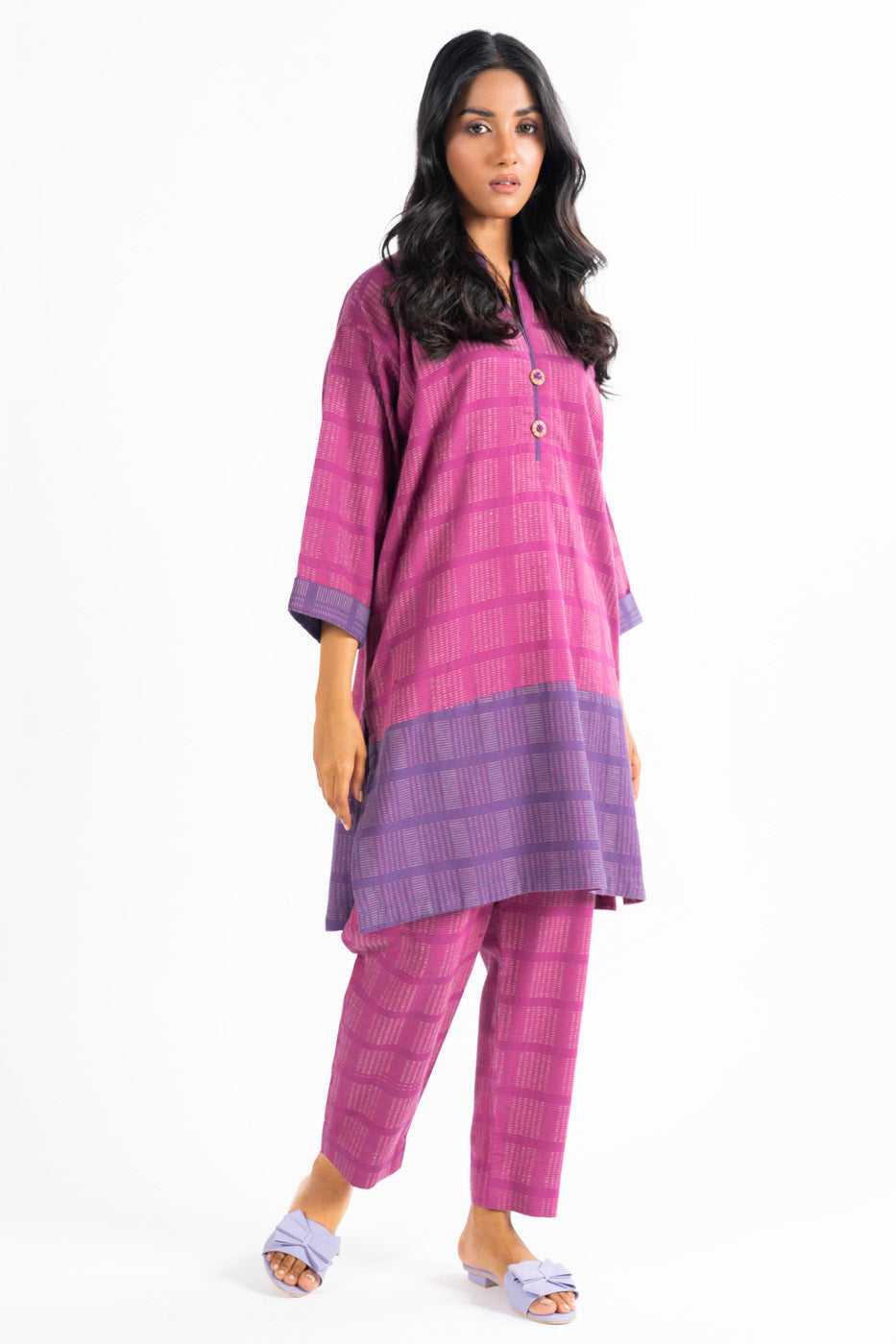 2 Pc Dyed Dobby Outfit
