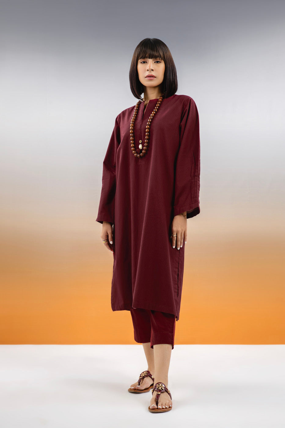 Dyed Dobby Kurti