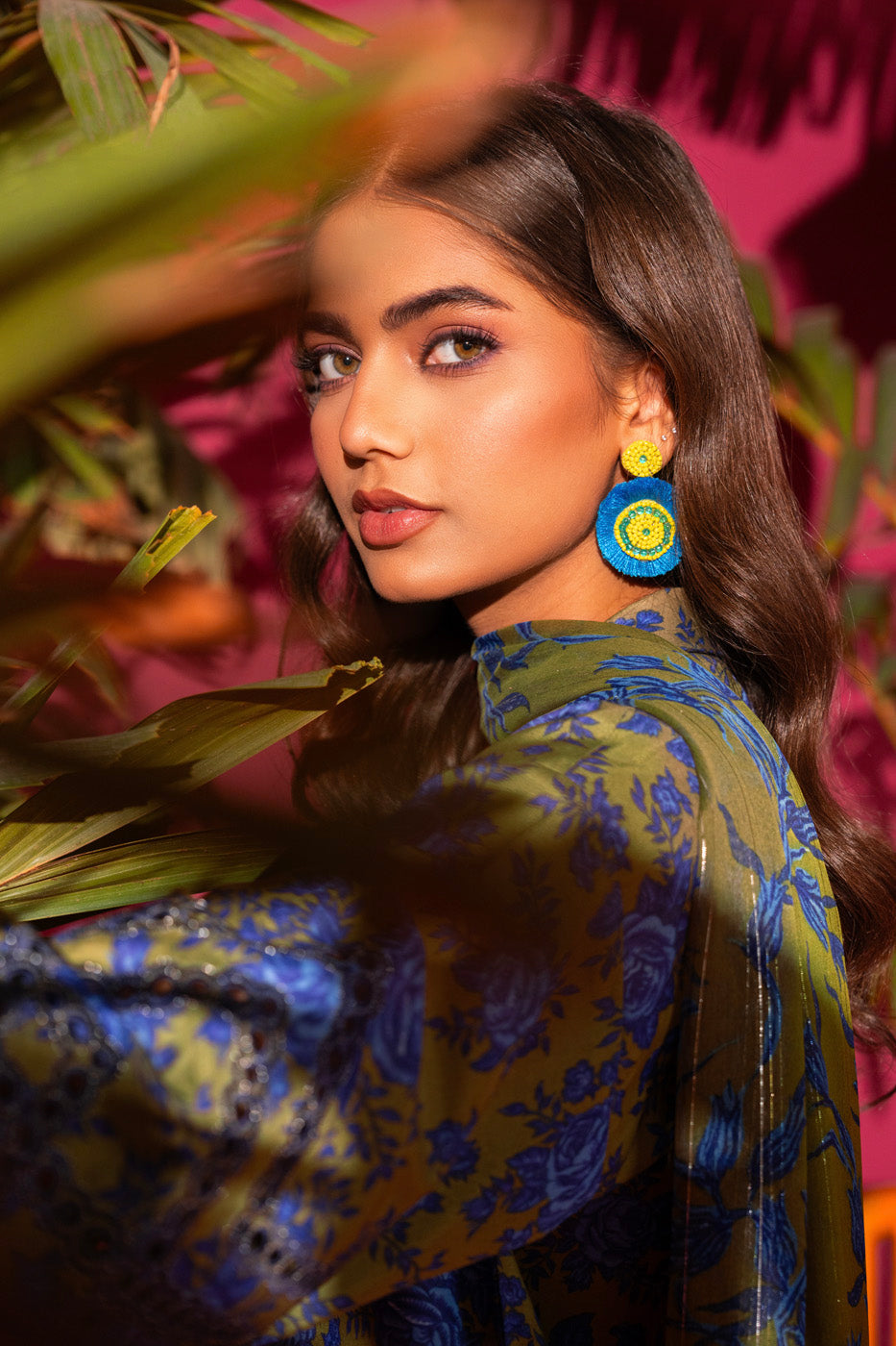 3 Pc Embroidered Poly Lawn Suit With Zari Stripes Dupatta
