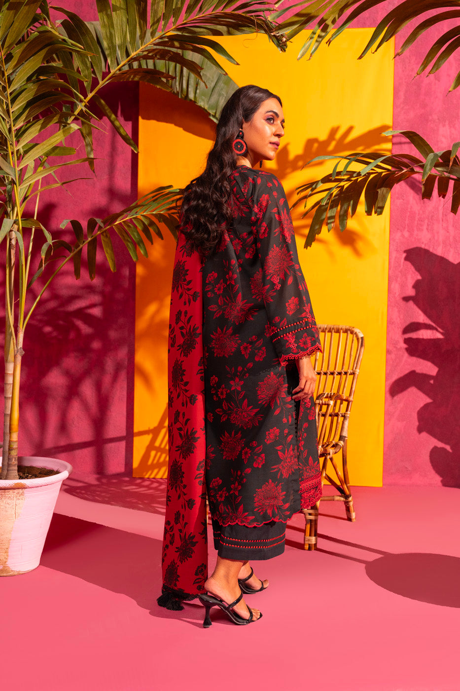 3 Pc Embroidered Poly Lawn Suit With Poly Lawn Dupatta
