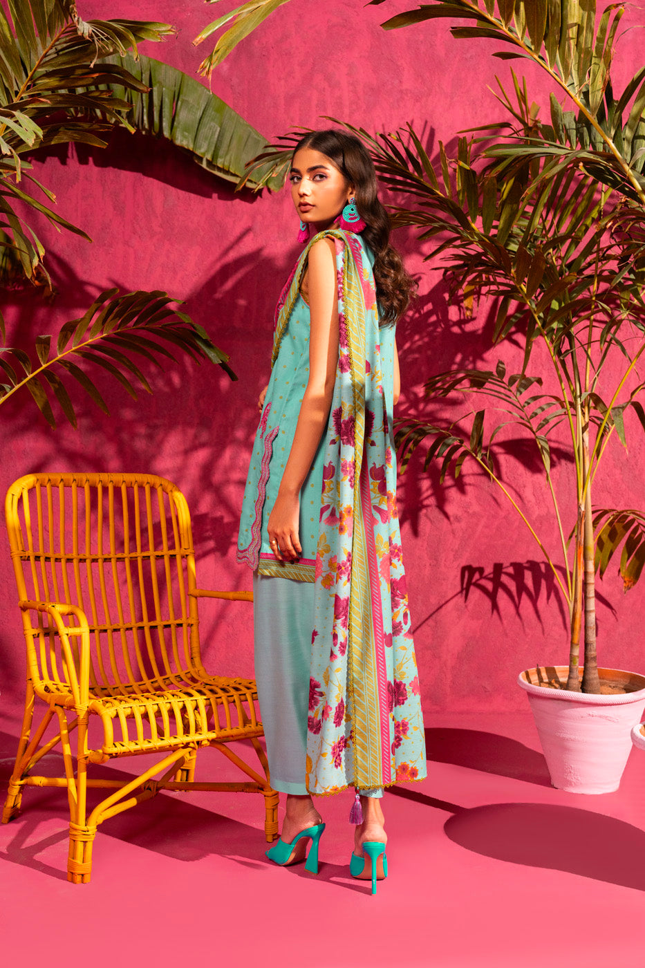3 Pc Embroidered Poly Lawn Suit With Poly Lawn Dupatta