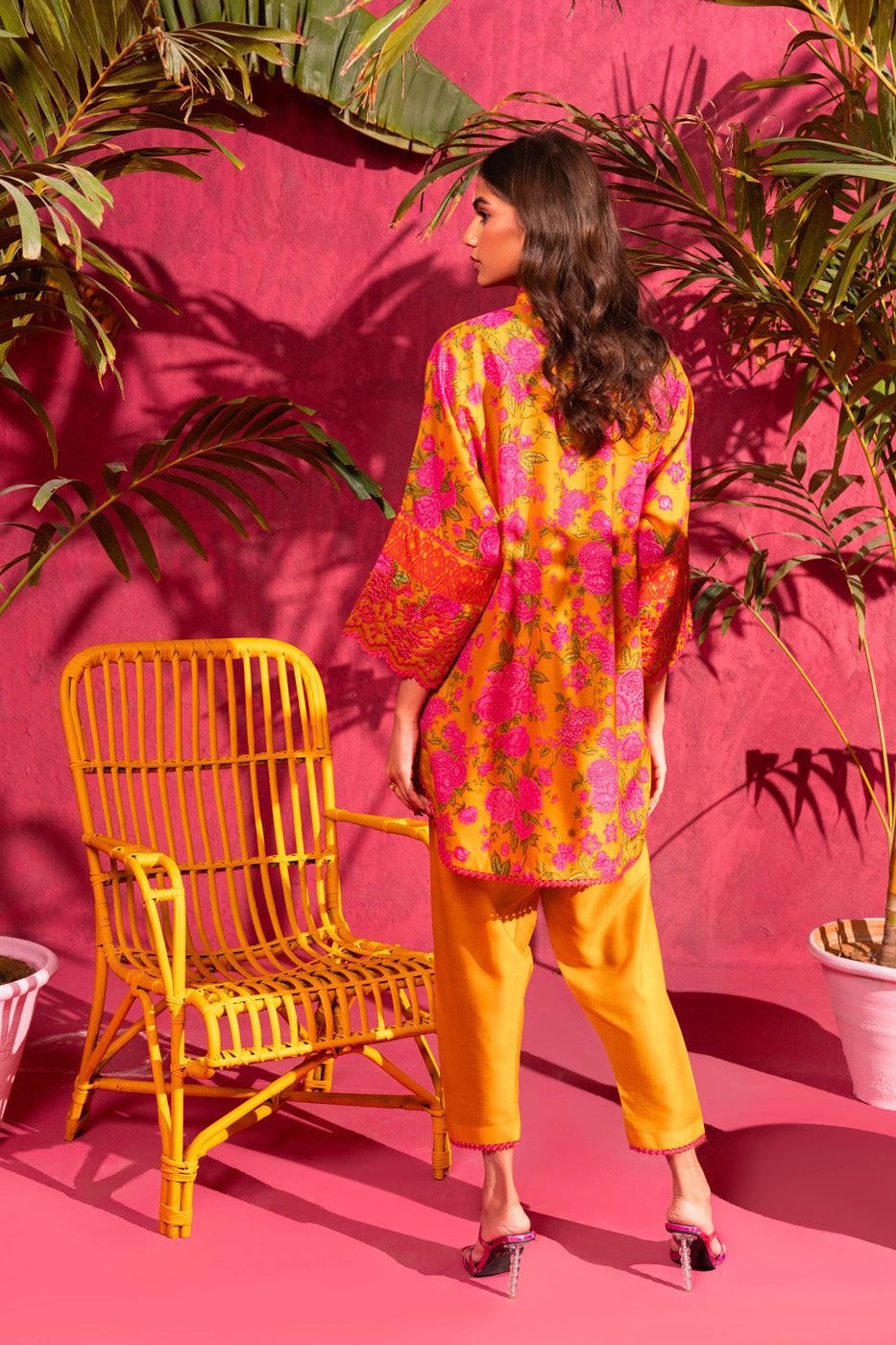 2 Pc Embroidered Poly Lawn Suit With Poly Lawn Trouser