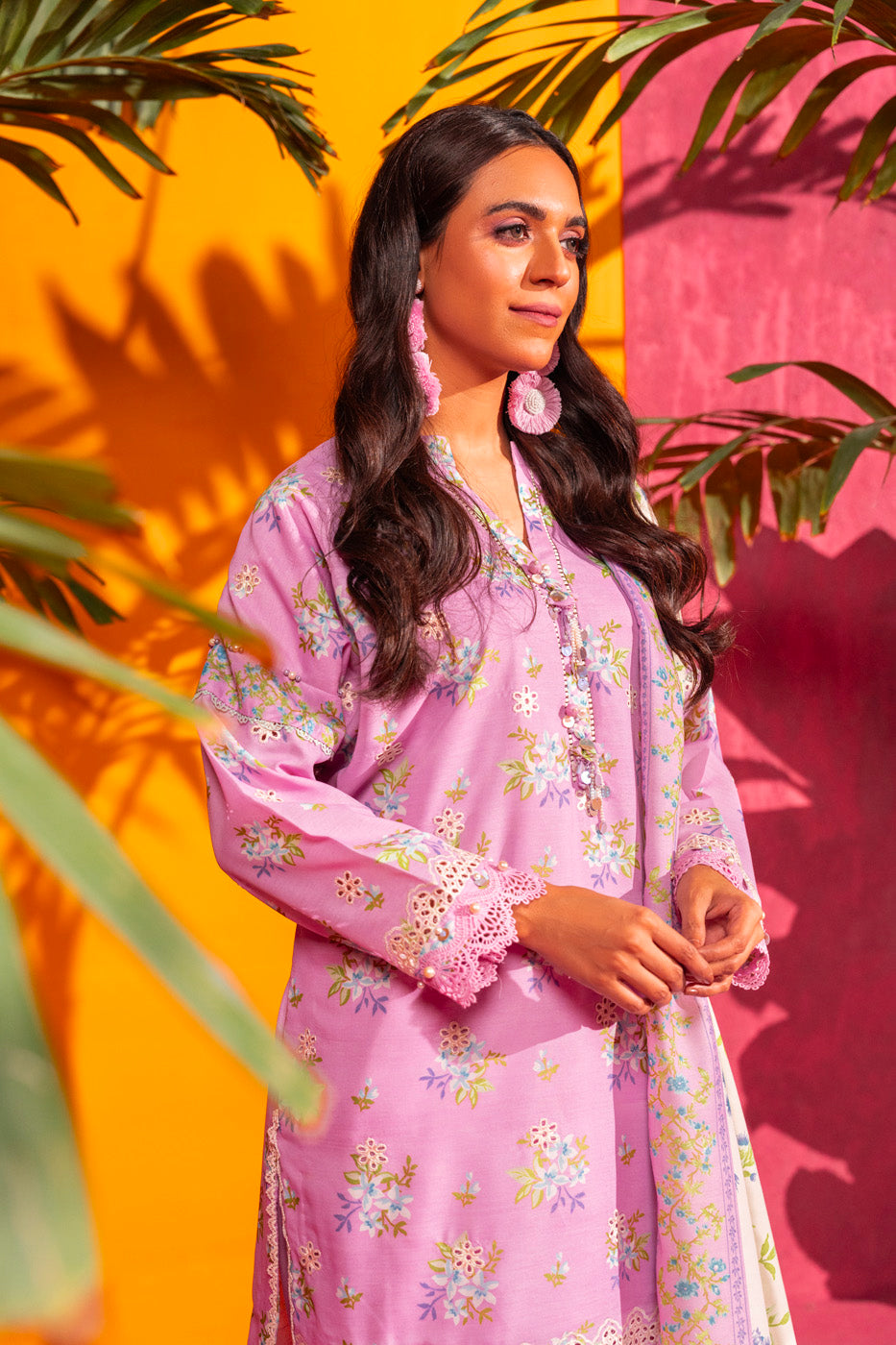 3 Pc Embroidered Poly Lawn Suit With Poly Lawn Dupatta