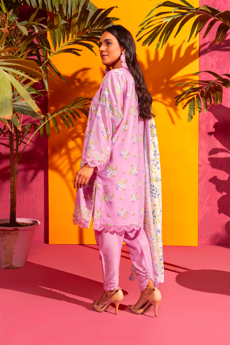 3 Pc Embroidered Poly Lawn Suit With Poly Lawn Dupatta