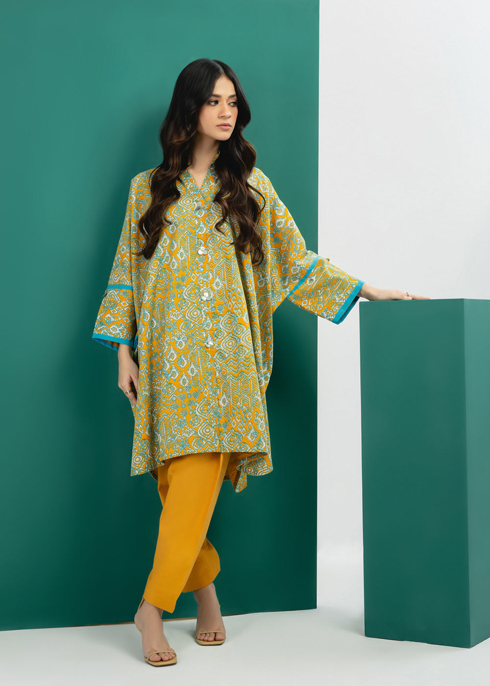 1 Pc Printed Cambric Shirt