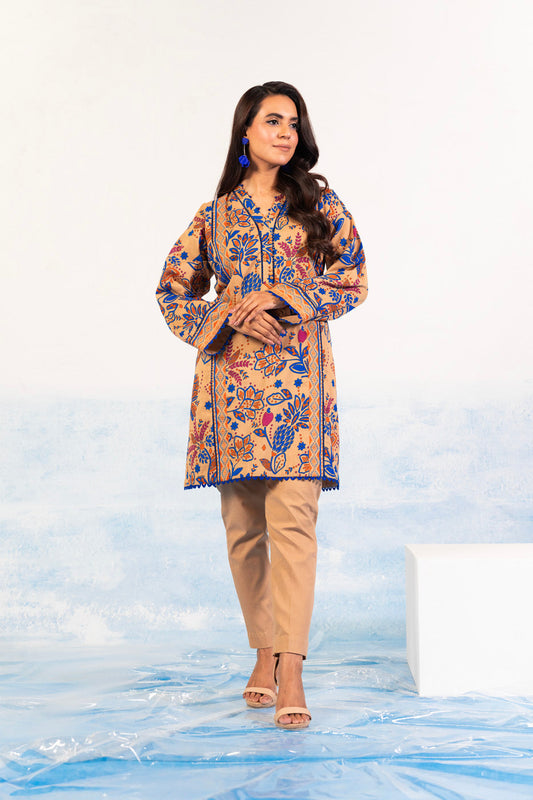 1 Pc Printed Silver Lawn Shirt