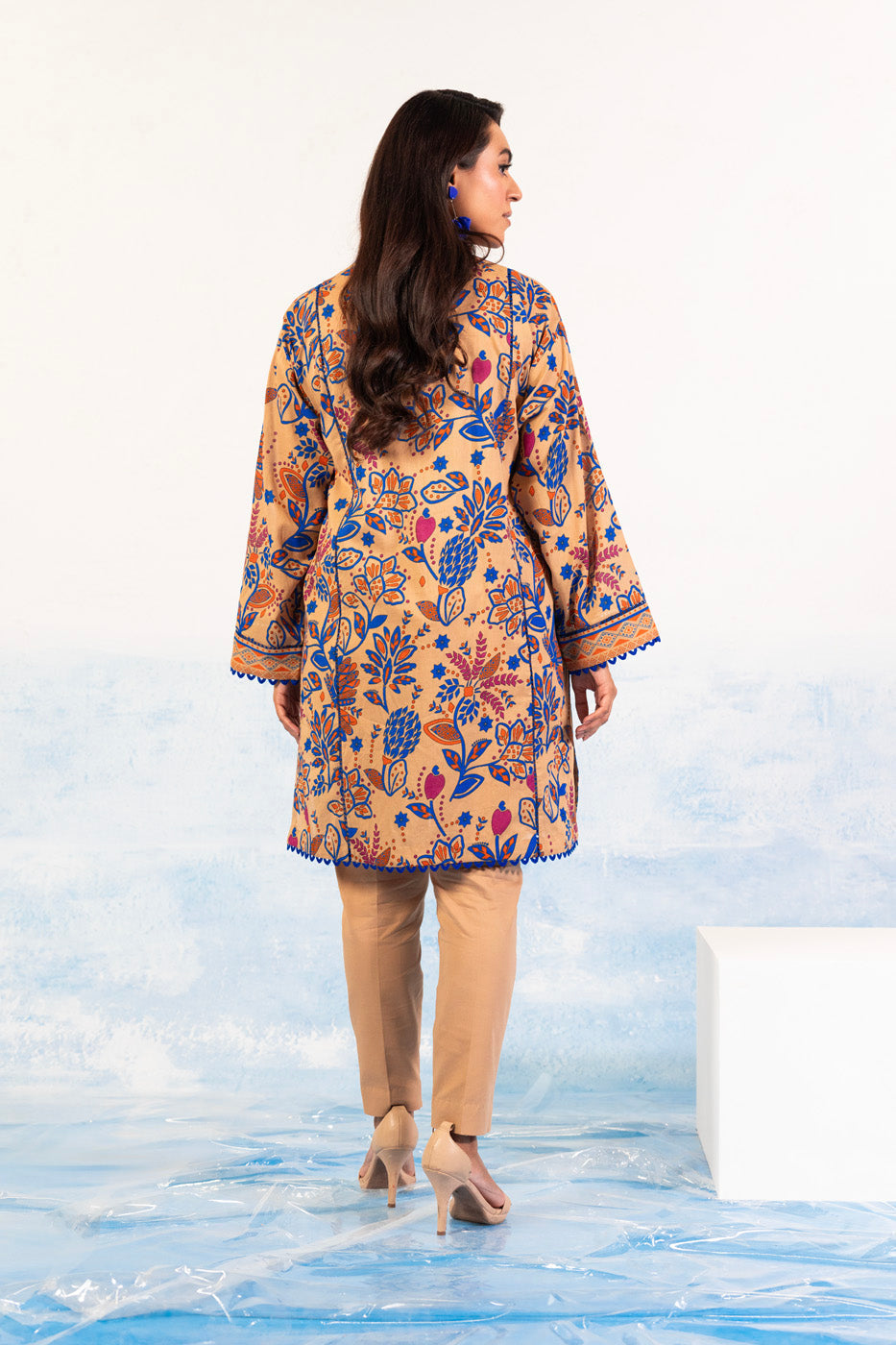 1 Pc Printed Silver Lawn Shirt