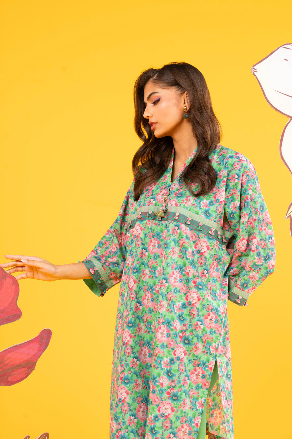 1 Pc Printed Lawn Shirt