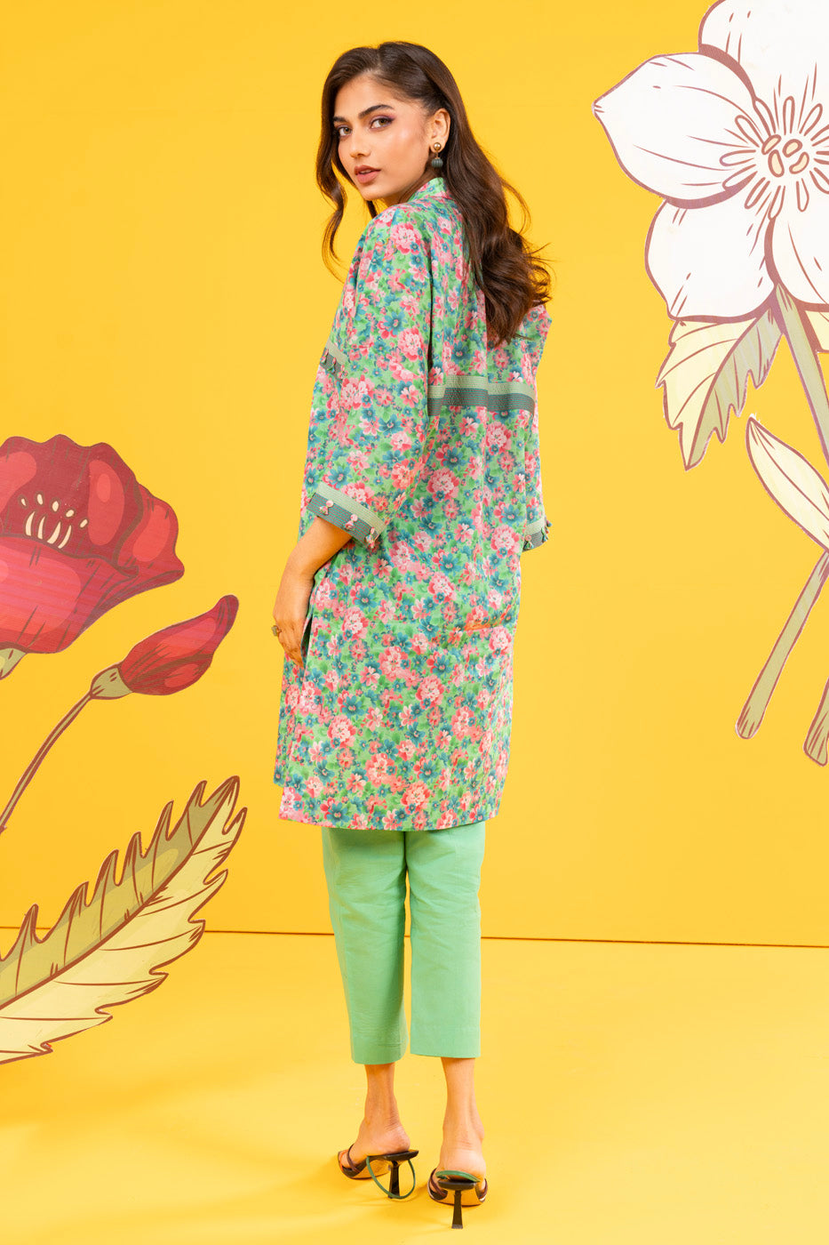 1 Pc Printed Lawn Shirt
