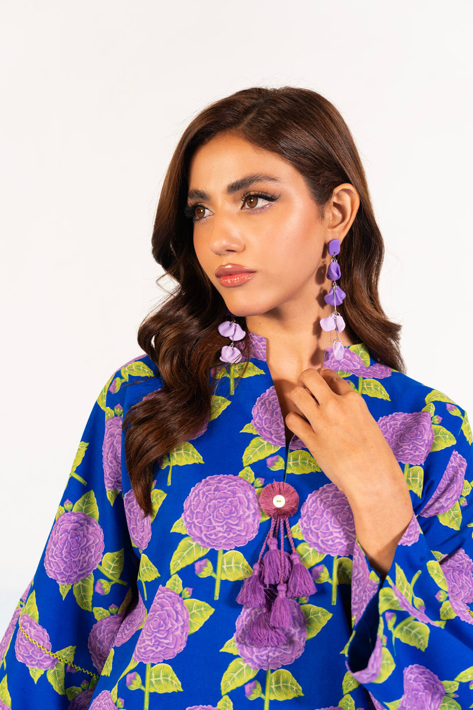 1 Pc Printed Silver Lawn Shirt