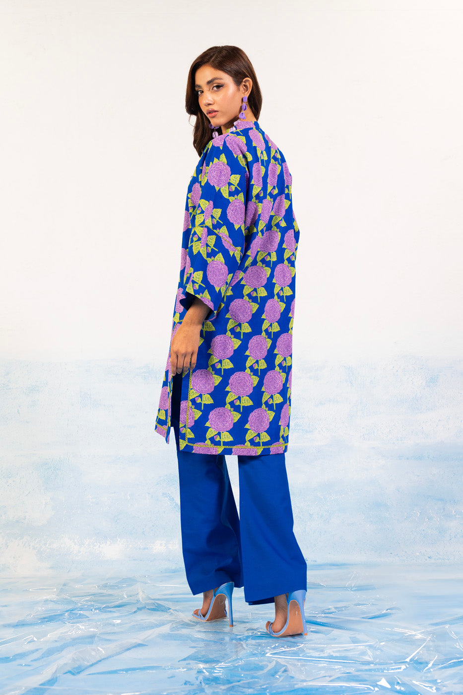 1 Pc Printed Silver Lawn Shirt